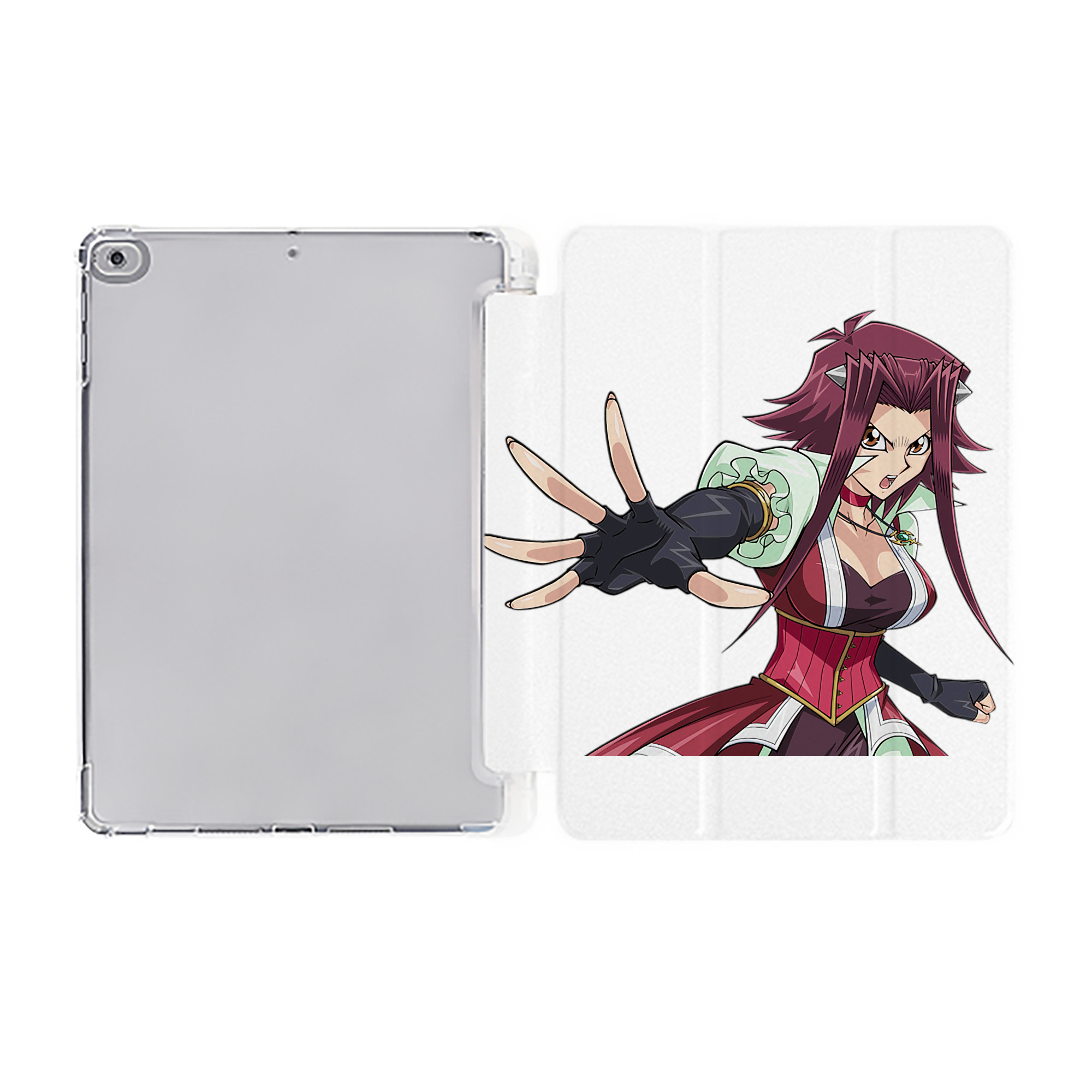 （画像用） 遊☆戯☆王 Yu-Gi-Oh! IPad ケース ペン収納付き 三つ折りスタンド PUレザー×シリコン 対応機種9.5/10.5/10.9インチ